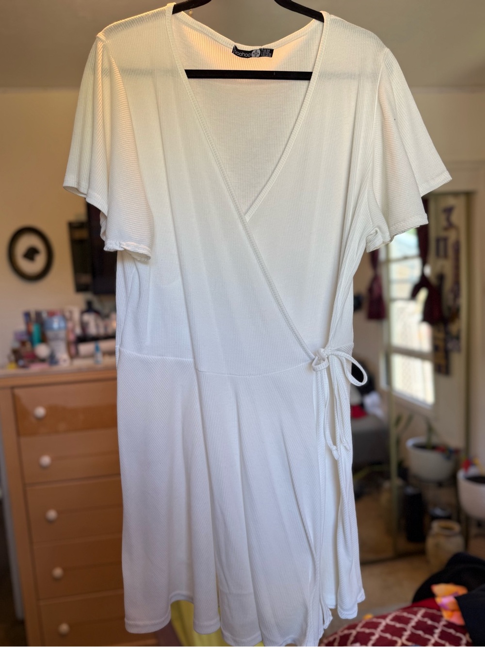 Women’s White Wrap-Around Dress